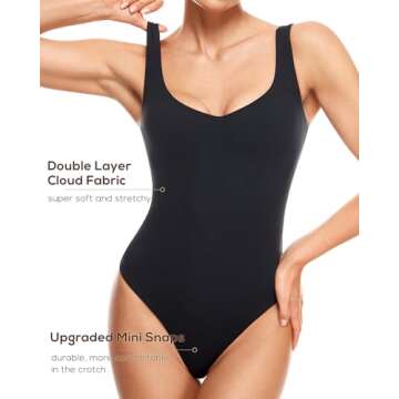 INLYRIC Natrelax Sexy V Neck Bodysuit for Women