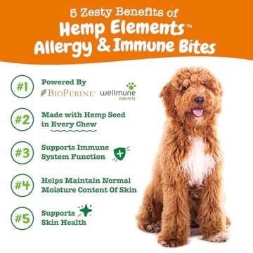 Zesty Paws Dog Allergy Relief - Anti Itch Supplement - Omega 3 Probiotics for Dogs - Salmon Oil Dige...