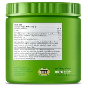 Zesty Paws Dog Allergy Relief - Anti Itch Supplement - Omega 3 Probiotics for Dogs - Salmon Oil Digestive Health - Soft Chews for Skin & Seasonal Allergies - with Epicor Pets – Hemp - 90 Count…