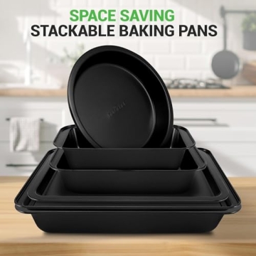 NutriChef Non-Stick 10-Piece Baking Pans Set for All Chefs