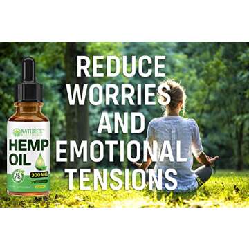 Nature's Beneficials Hemp Oil Extract 3000mg Drops - Organic, Soothing