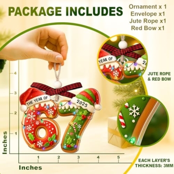 67 Ornament – The Year Of 67 Ornament – 67 Meme Christmas Ornaments – Gifts for Kids and Teens