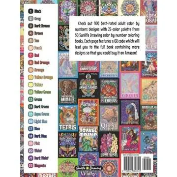 100 BEST Adult Color By Numbers: The best designs from Sunlife Drawing color by number coloring book...