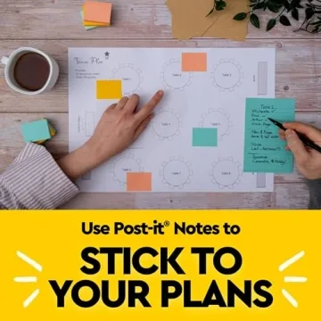 Durable Post-it Notes 24-Pack in Vibrant Pastels for Organization