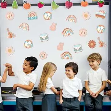 Groovy Hippie Bulletin Board Decorations Set for Classrooms
