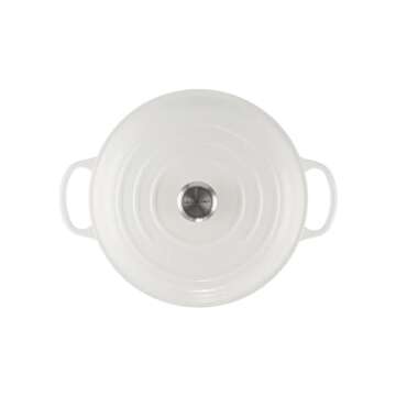 Le Creuset Enameled Cast Iron Signature Braiser, 3.5 qt., White