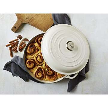 Le Creuset Enameled Cast Iron Signature Braiser, 3.5 qt., White