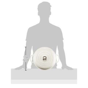 Le Creuset Enameled Cast Iron Signature Braiser, 3.5 qt., White