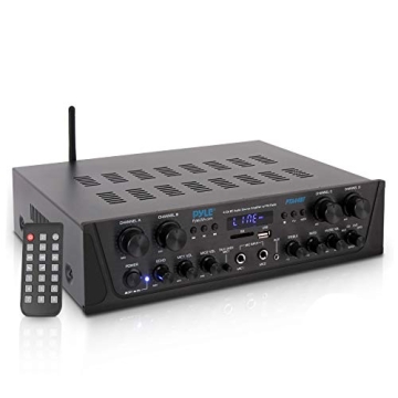 Pyle 500W Karaoke Bluetooth Amplifier, 4 Channel