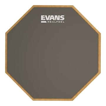 Evans RealFeel Drum Practice Pad - 6 Inch Gum Rubber, Stand Mountable
