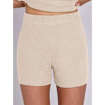 ANRABESS Women Summer 2 Piece Outfits Sleeveless Knit Sweater Top & Shorts Soft Lounge Sets Travel Beach 2025 Spring Clothes