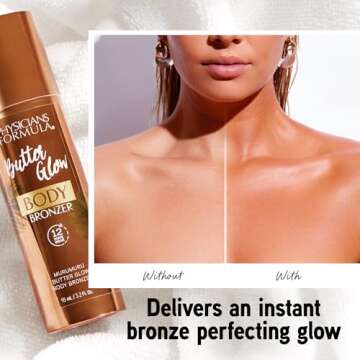Physicians Formula Butter Glow Body Bronzer - Radiant Waterproof Glow, Skin-Perfecting Formula