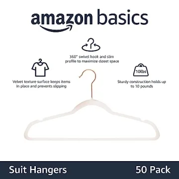 Elegant Velvet Non-Slip Suit Hangers Pack of 50