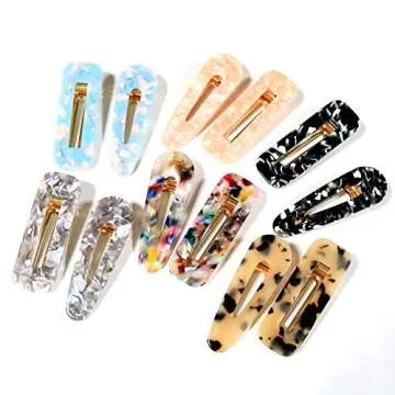 Bskifnn 60PCS Hair Clips for Silicone Resin Molds, DIY Hair Bow Clips Pearl Hairpin Hair Accessories for Girls and Women (Golden)