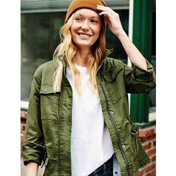Goodthreads Women's Relaxed Fit Cargo Jacket