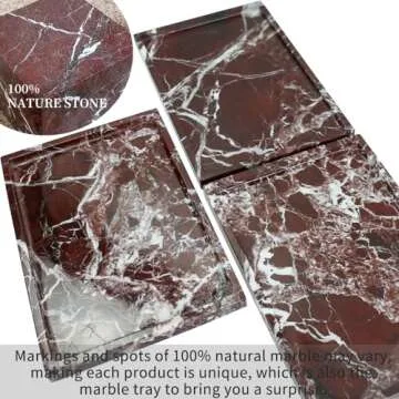 Premium Real Natural Marble Tray for Home Decor