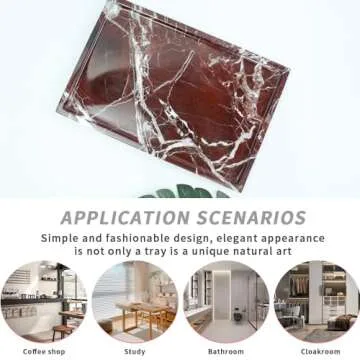 Premium Real Natural Marble Tray for Home Decor