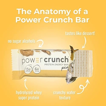 Power Crunch Peanut Butter Protein Wafer Bars 12 Pack