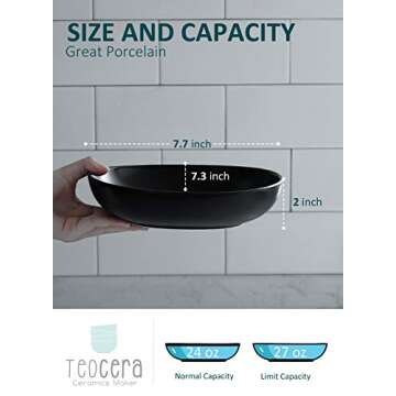 Teocera Shallow Bowls Set of 6 - Stylish & Durable