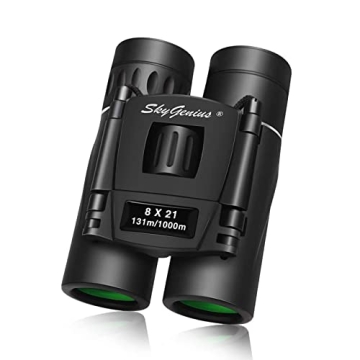 SkyGenius 8x21 Mini Pocket Binoculars - Compact & Lightweight for Adventures