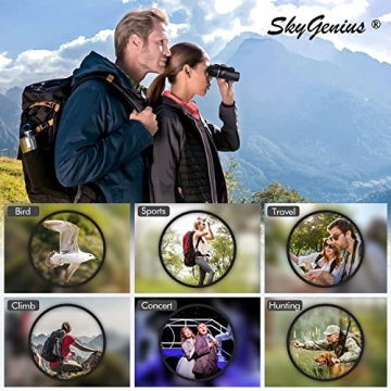 SkyGenius 8x21 Mini Pocket Binoculars Compact Lightweight