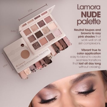 Lamora Nude Eyeshadow Palette - 12 Pigmented Shades