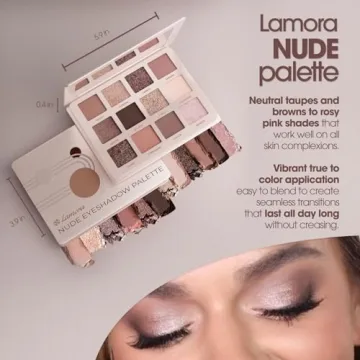 Lamora Nude Eyeshadow Palette - 12 Pigmented Shades