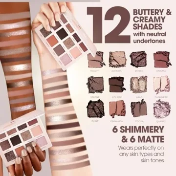 Lamora Nude Eyeshadow Palette - 12 Pigmented Shades