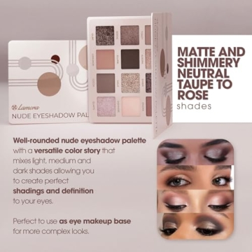 Lamora Nude Eyeshadow Palette - 12 Pigmented Shades