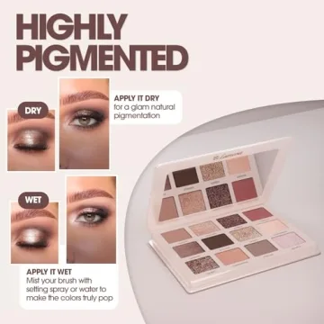 Lamora Nude Eyeshadow Palette - 12 Pigmented Shades