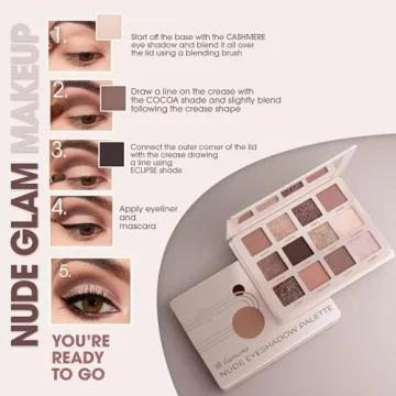 Lamora Nude Eyeshadow Palette - 12 Pigmented Shades
