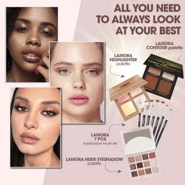 Lamora Nude Eyeshadow Palette - 12 Pigmented Shades