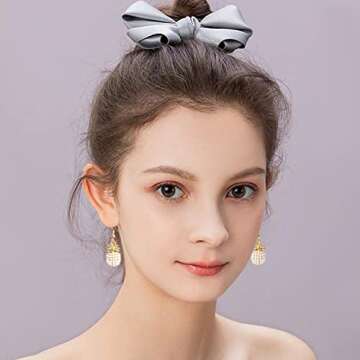 ANDPAI Unique Handmade Classic Imitation Pearl Pineapple Stud Earrings Pearl Fruit Dangle Drop Earrings for Women Lovely Female Fashion Statement Earrings Jewelry (White 1)