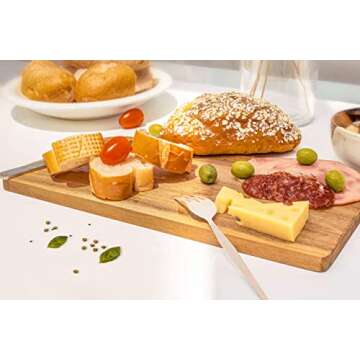 Rustic Small Wood Cutting Board with Handle - Wood Serving Board - Natural Wood Cheese Board - Rustic Bread Board - Mini Charcuterie Board