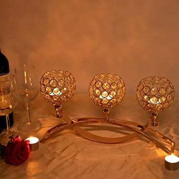 VINCIGANT Gold Candle Holders for Christmas Weddings