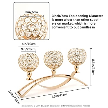 VINCIGANT Gold Candle Holders for Christmas Weddings