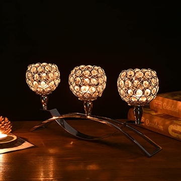 VINCIGANT Gold Candle Holders for Christmas Weddings