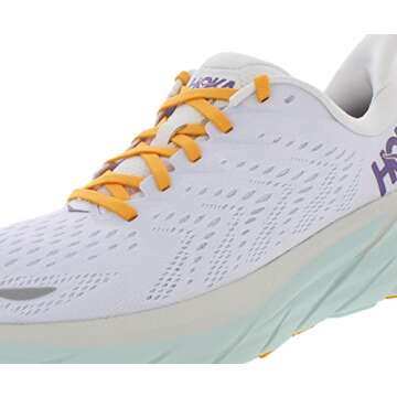 HOKA Clifton 8 Womens Shoes Size 7.5, Color: Blanc De Blanc/White