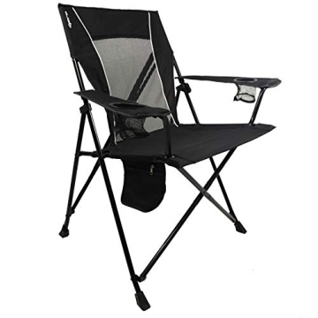 Kijaro Foldable Camping Chair - Vik Black, Durable & Portable Outdoor Comfort