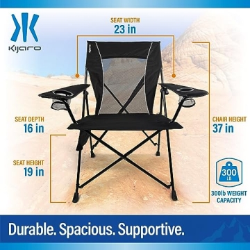 Kijaro Foldable Camping Chair Durable Portable Outdoor Comfort