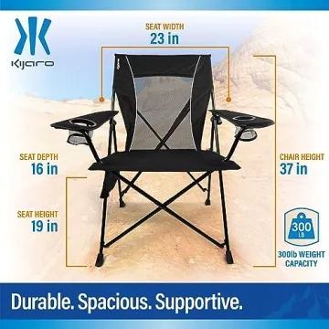 Kijaro Foldable Camping Chair Durable Portable Outdoor Comfort
