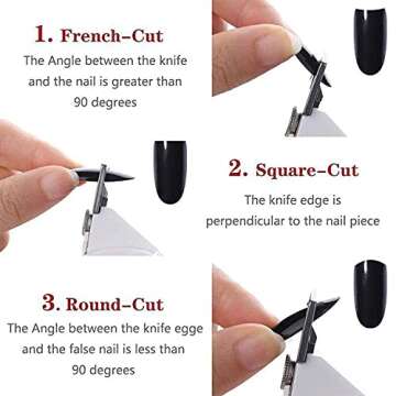 Nail Clippers for Acrylic Nails Nail Tip Cutter Acrylic Nail Edge Clipper Cutter Acrylic Gel False Tips Frence U Shape Trimmer Manicure Tool 3 Styles Cutting Ways Nail dial tip Adjustable Clippers