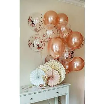 Rose Gold Party Decorations - 50 pc Elegant Supplies Set