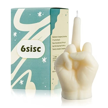 6sisc Unique Middle Finger Scented Candle for Home