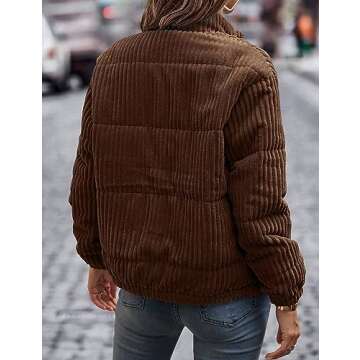 Flygo Quilted Puffer Jacket for Women - Stylish & Warm