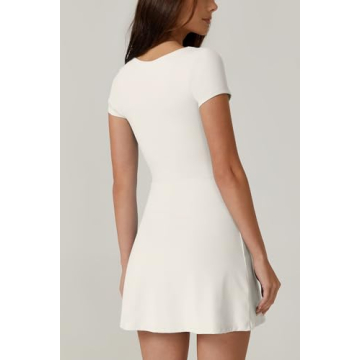 QINSEN Women's Athletic Dress Built-in Shorts Pockets