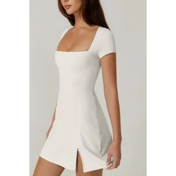 QINSEN Women's Athletic Dress Built-in Shorts Pockets