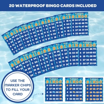 Aqua Pool Bingo Diving Game for Summer Fun & Parties
