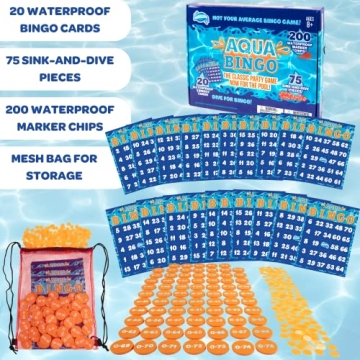 Aqua Pool Bingo Diving Game for Summer Fun & Parties