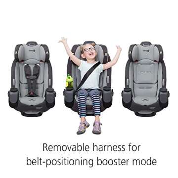 Safety 1st Grow and Go Comfort Cool All-in-One Convertible Car Seat, Rear-Facing 5-50 lbs, Forward-Facing 22-65 lbs, and Belt-Positioning Booster 40-100 lbs, Pebble Path